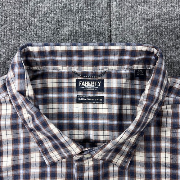 NWT FAHERTY Mens XXL Reserve The Movement Shirt‎ Plaid Long Sleeve Button Down - Picture 6 of 14